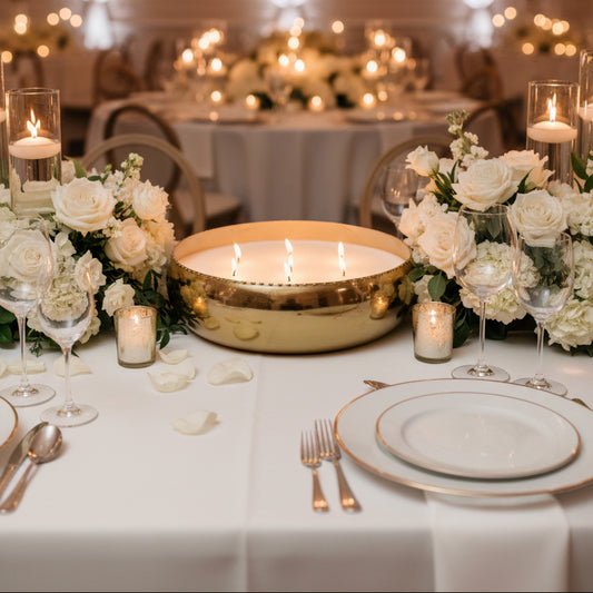 REGAL GOLD LUXURY CENTERPIECE CANDLE | TIMELESS + ELEGANT